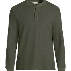 Men's Long Sleeve Honeycomb Pique Henley