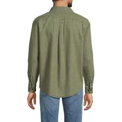 Men's Long Sleeve Indigo Work Shirt
