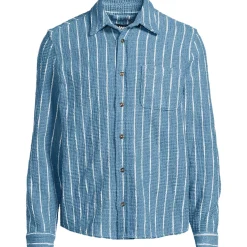 Men's Long Sleeve Knit Boucle Button Through Shirt