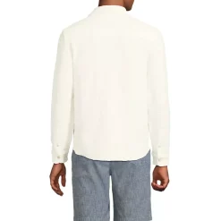 Men's Long Sleeve Knit Boucle Button Through Shirt