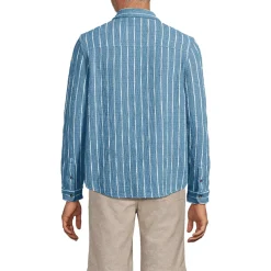 Men's Long Sleeve Knit Boucle Button Through Shirt
