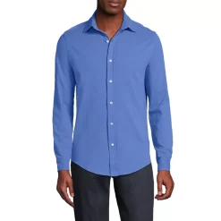 Men's Long Sleeve Knit Oxford Shirt