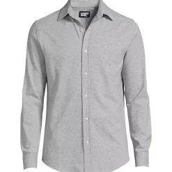 Men's Long Sleeve Knit Oxford Shirt