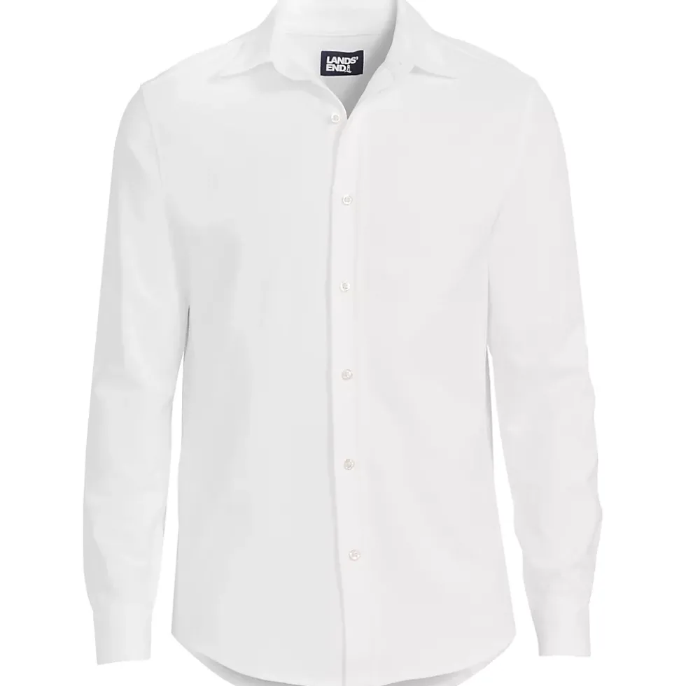 Men's Long Sleeve Knit Oxford Shirt