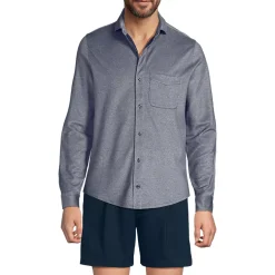 Men's Long Sleeve Knit Travel Kit Oxford Shirt
