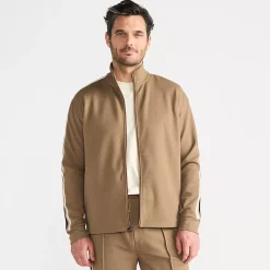 Men's Long Sleeve Knit Twill Track Full Zip