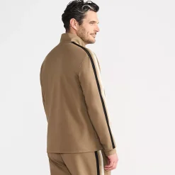 Men's Long Sleeve Knit Twill Track Full Zip
