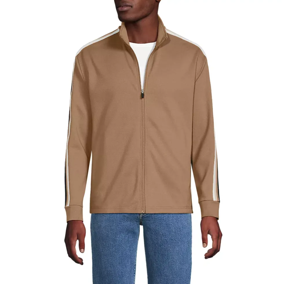 Men's Long Sleeve Knit Twill Track Full Zip