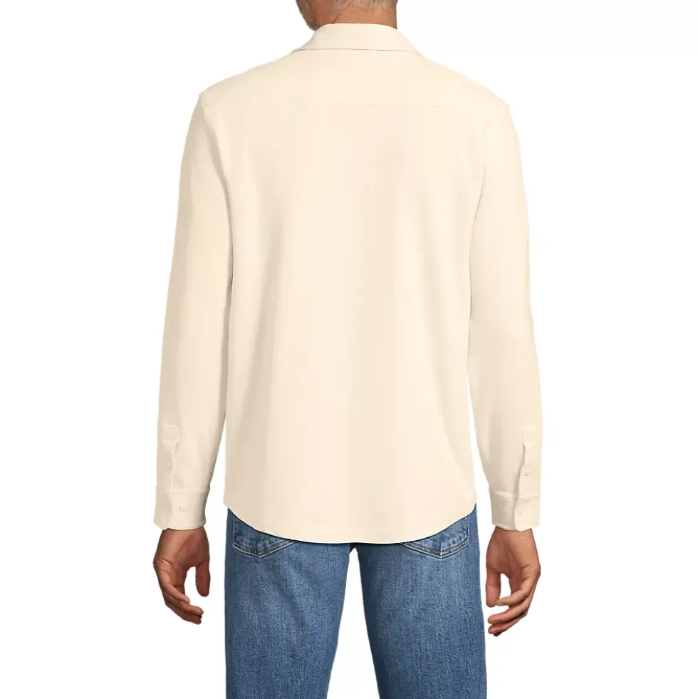 Men's Long Sleeve Knit Workwear Waffle Shirt