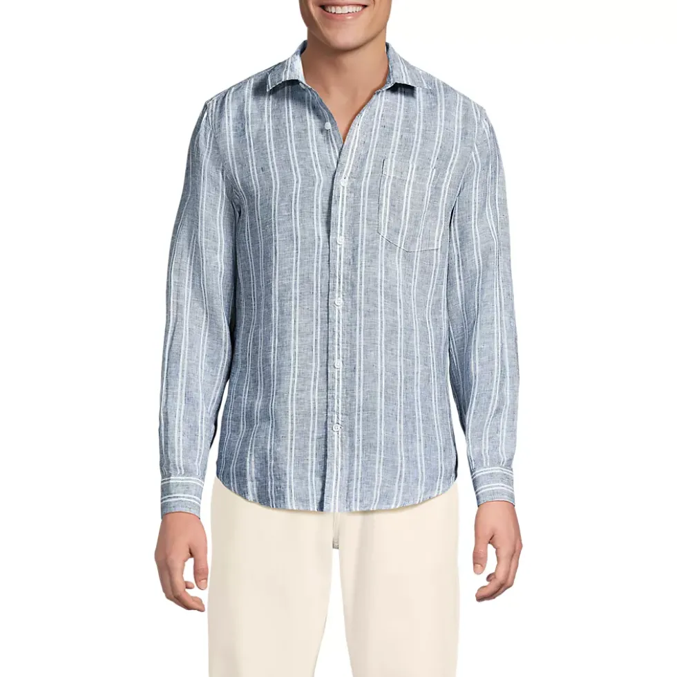 Men's Long Sleeve Linen Shirt