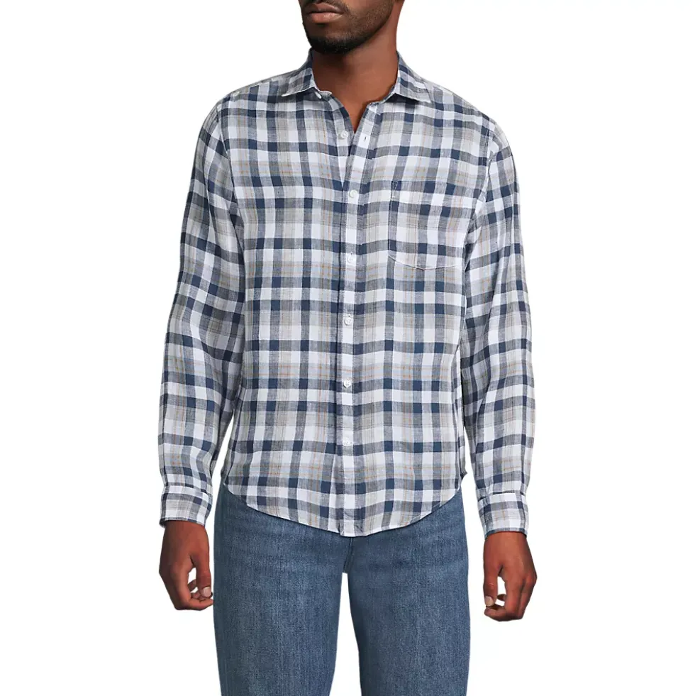 Men's Long Sleeve Linen Shirt