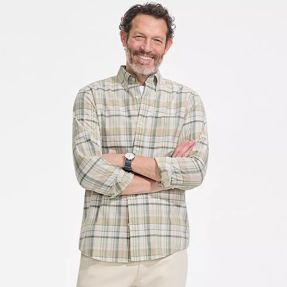 Men's Long Sleeve Madras Shirt