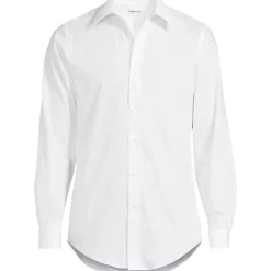 Men's Long Sleeve No Iron Pinpoint Stay Collar Dress Shirt