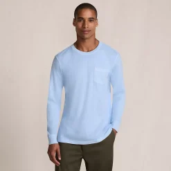 Mens Long Sleeve Pocket Sun Faded Super-T Tee