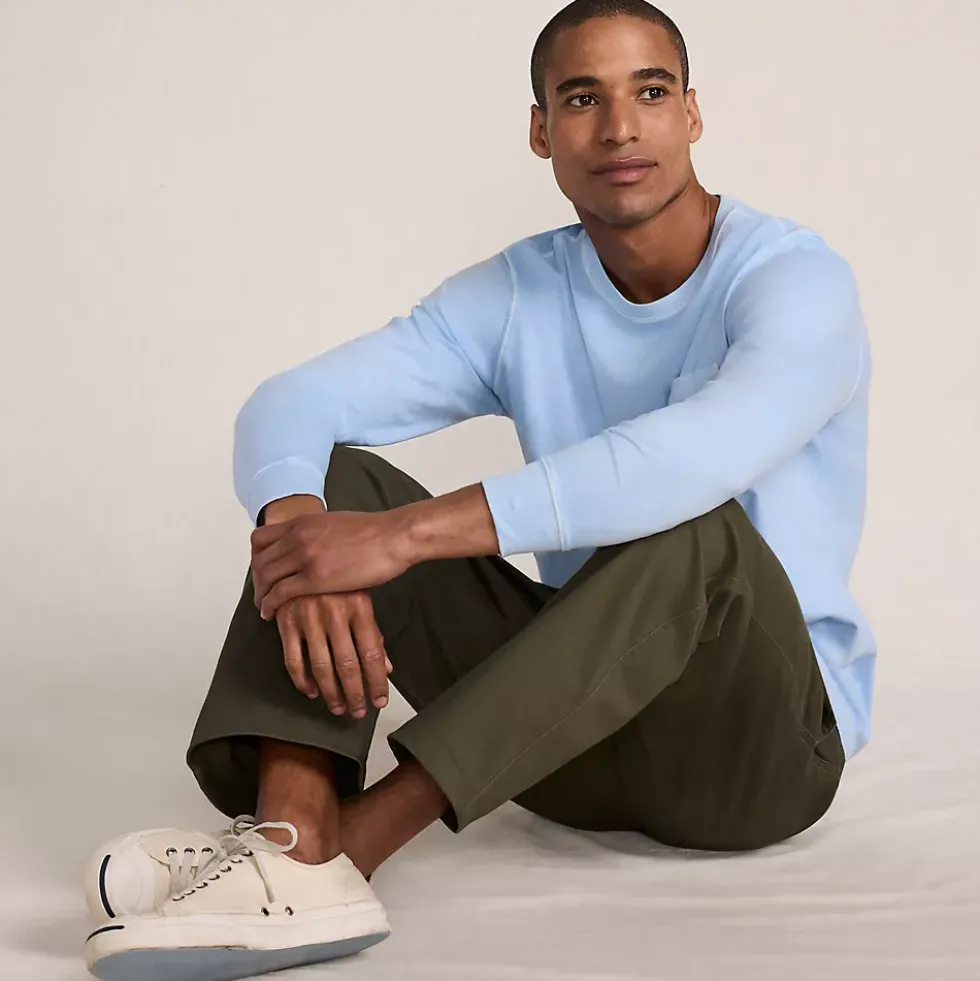 Mens Long Sleeve Pocket Sun Faded Super-T Tee