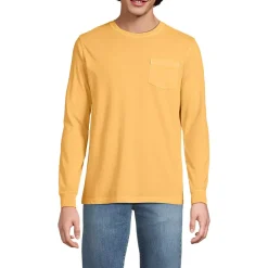 Mens Long Sleeve Pocket Sun Faded Super-T Tee