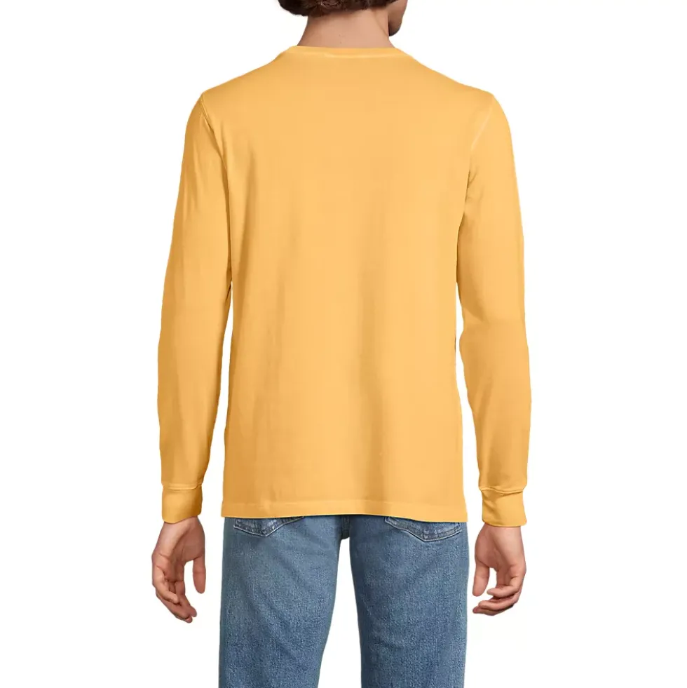 Mens Long Sleeve Pocket Sun Faded Super-T Tee