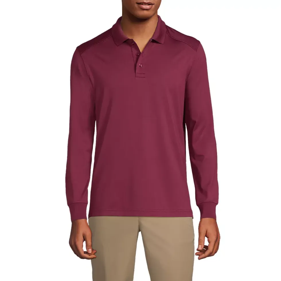 Men's Long Sleeve Rapid Dry Polo Shirt