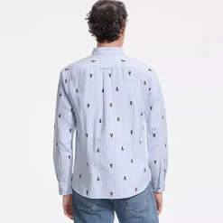 Men's Long Sleeve Sail Rigger Oxford Embroidered Shirt