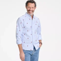 Men's Long Sleeve Sail Rigger Oxford Embroidered Shirt