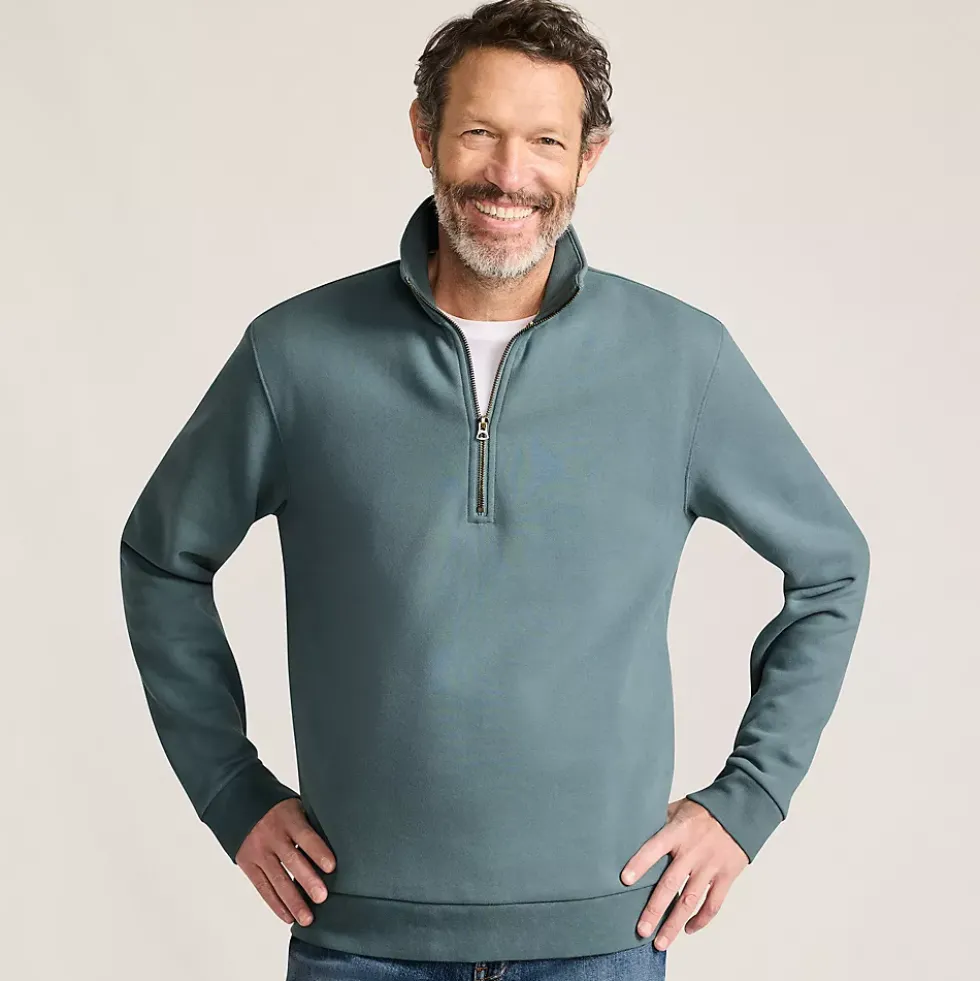 Men's Long Sleeve Serious Sweats Quarter Zip Sweatshirt