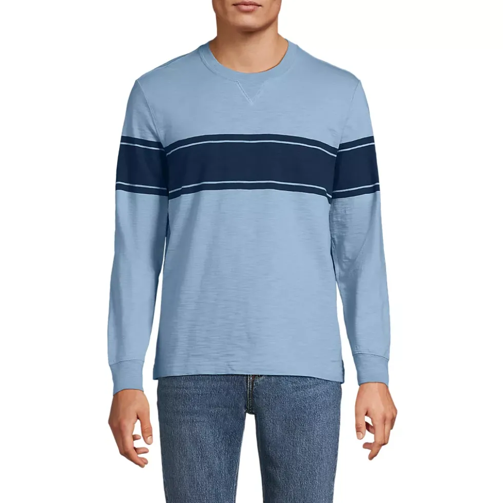 Men's Long Sleeve Slub Crew