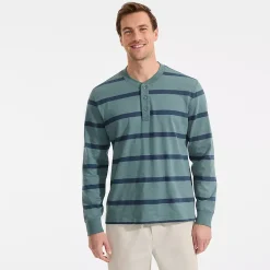 Men's Long Sleeve Slub Henley