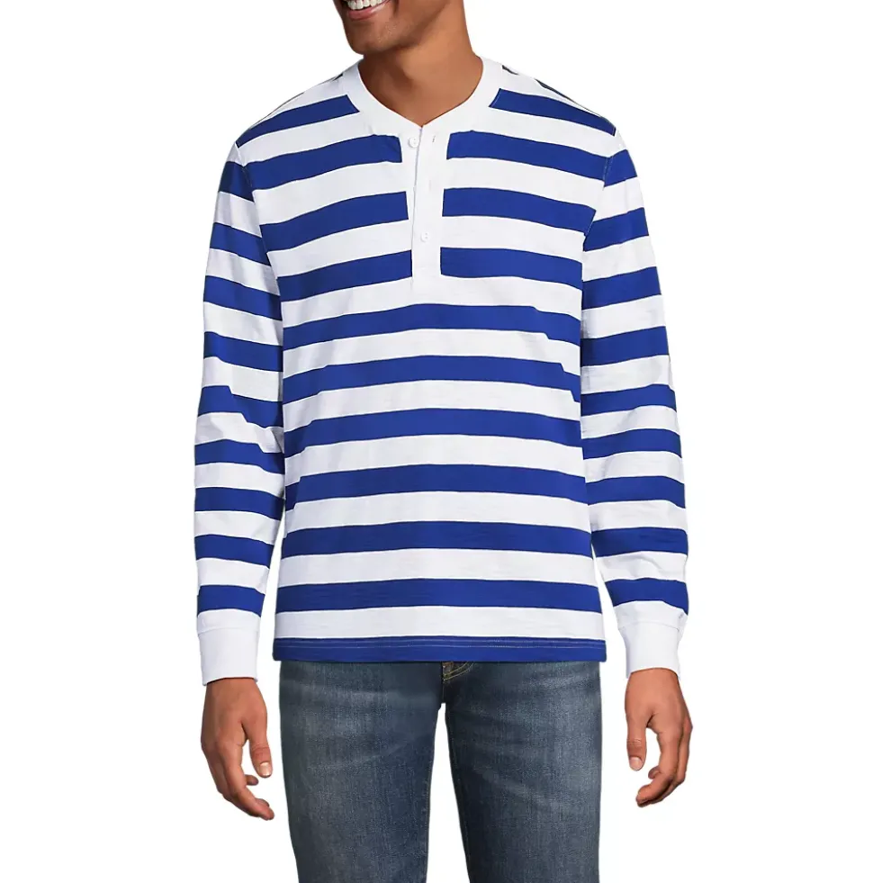 Men's Long Sleeve Slub Henley