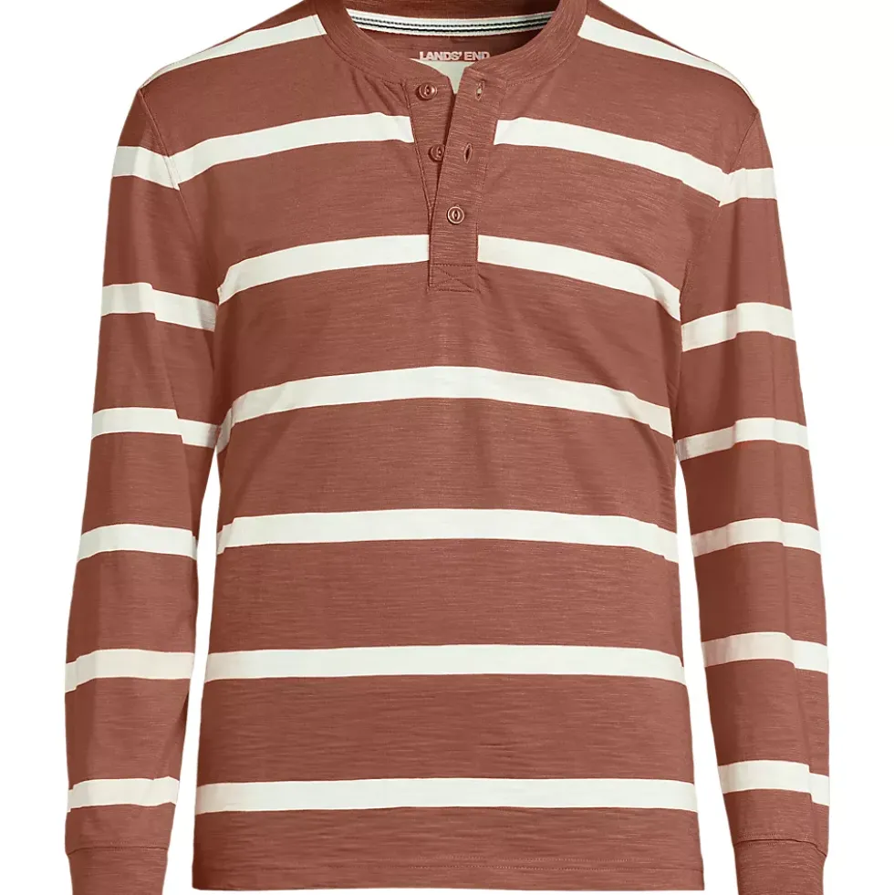 Men's Long Sleeve Slub Henley