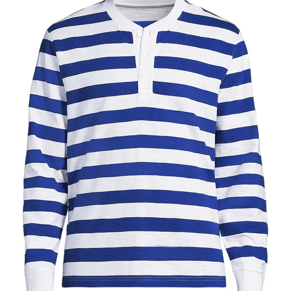 Men's Long Sleeve Slub Henley