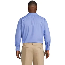 Men's Long Sleeve Straight Collar Broadcloth Dress Shirt