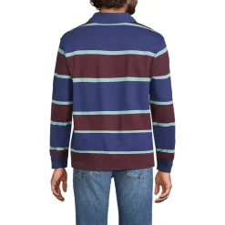Men's Long Sleeve Stripe Rugby Shirt