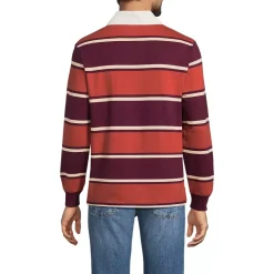 Men's Long Sleeve Stripe Rugby Shirt