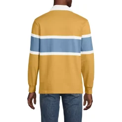 Men's Long Sleeve Stripe Rugby Shirt