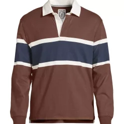Men's Long Sleeve Stripe Rugby Shirt