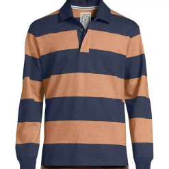 Men's Long Sleeve Stripe Rugby Shirt
