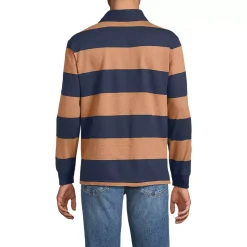 Men's Long Sleeve Stripe Rugby Shirt