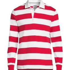 Men's Long Sleeve Stripe Rugby Shirt