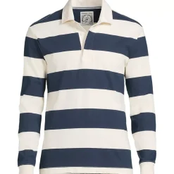 Men's Long Sleeve Stripe Rugby Shirt