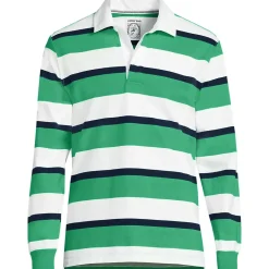 Men's Long Sleeve Stripe Rugby Shirt