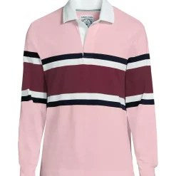 Men's Long Sleeve Stripe Rugby Shirt