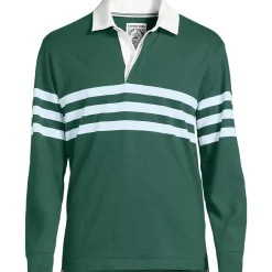 Men's Long Sleeve Stripe Rugby Shirt