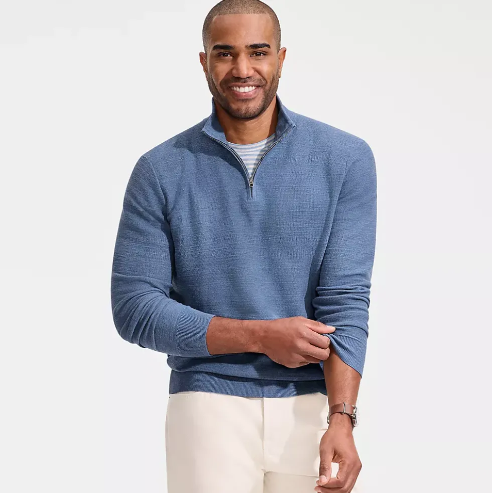 Men's Long Sleeve Summer Weight Quarter Zip