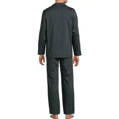 Men's Long Sleeve Temperature Regulating Woven Sleep Set