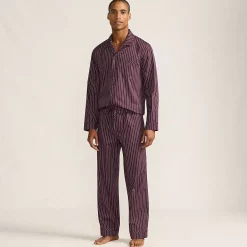 Men's Long Sleeve Temperature Regulating Woven Sleep Set