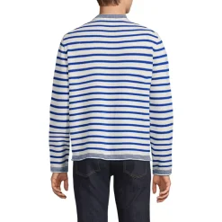 Men's Long Sleeve Textured Cotton Crewneck Sweater