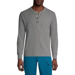 Men's Long Sleeve Thermal Waffle Henley