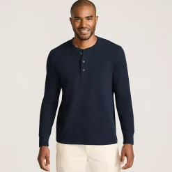 Men's Long Sleeve Thermal Waffle Henley