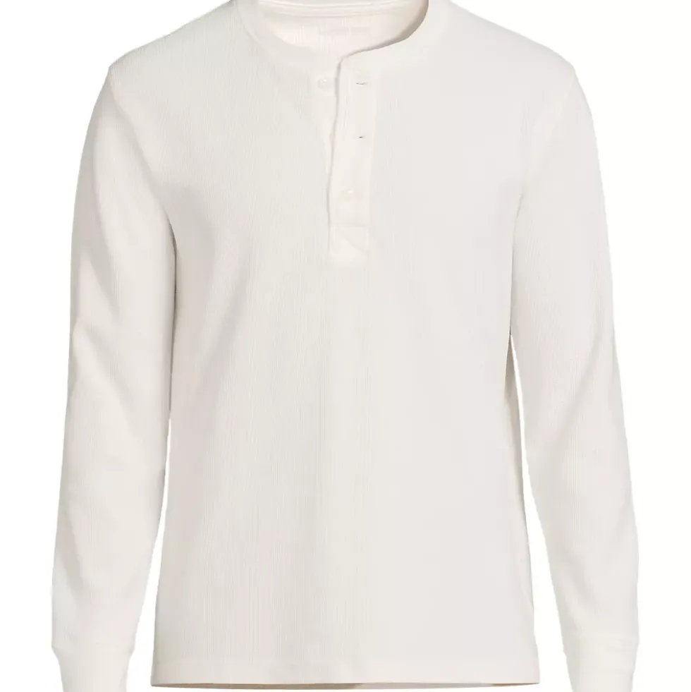 Men's Long Sleeve Thermal Waffle Henley