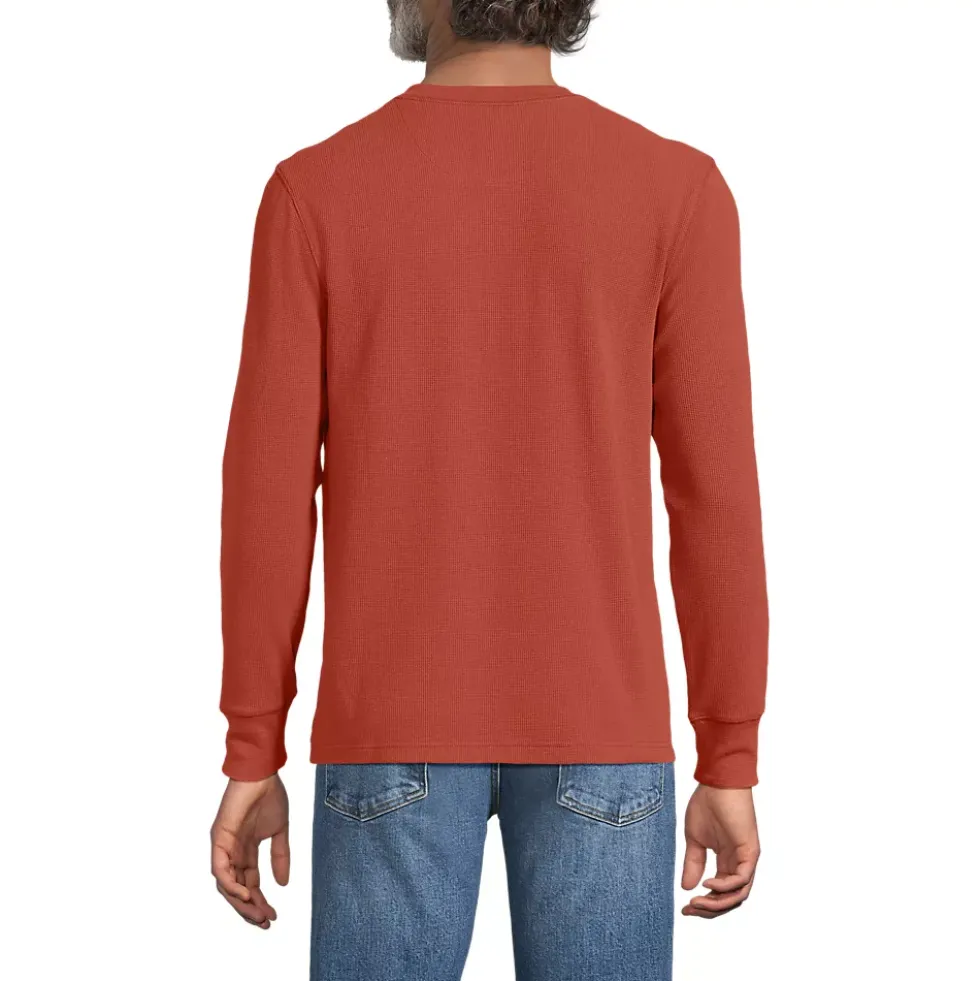 Men's Long Sleeve Thermal Waffle Henley